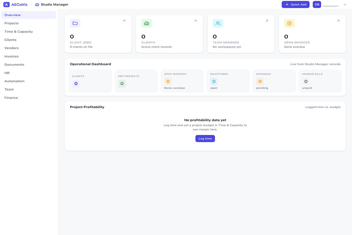 Studio Manager ERP preview